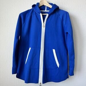 CLOSEOUT Linea Leisure by Louis Dell'Olio Blue Full Zip Hoodie Jacket Women's XS